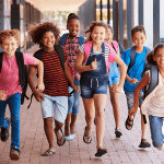 schools in Spain, children running in school